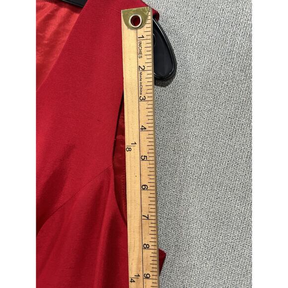 Spenser Jeremy Petites Silk Red Dress Glam Holiday Christmas Party 12 Petite Vtg - Picture 6 of 12